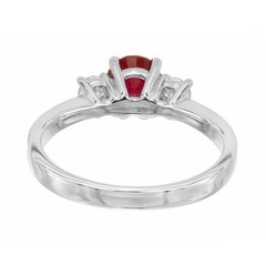 Peter Suchy GIA Certified 1.03 Carat Ruby Diamond White Gold Engagement Ring