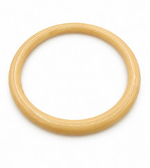Set of Three Vintage Marbled Cream Resin Wood Bangle Stack Bracelets