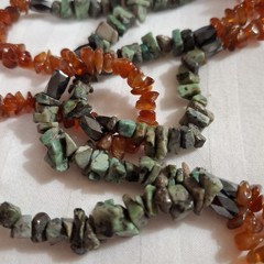Vintage Necklace Lariet Real Turquoise Carnelian Aventurine Hematite Magnetic…