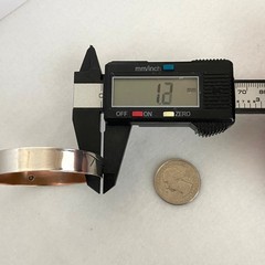 VTG Stuart Nye Sterling Silver 925 Copper Embossed Cuff Bracelet 6.75″