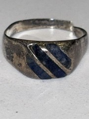 VTG Sodalite Sterling Silver 0.925 Men’s pinky