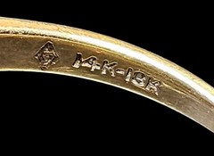 1920s Art Deco Floral Diamond Ring 14K-18K Two-Tone Gold Size 6.5