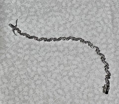 Tennis Bracelet, Vintage, Silvertone & Clear Crystals, Open Box Clasp, 7 Inches