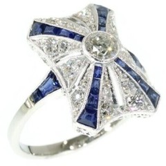 4.00Ct Art Deco Style Round Lab Created Diamond Wedding Finish White Gold Ring