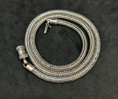 925 Sterling BA SC 5mm Woven Cable Necklace 23in – 76.91g