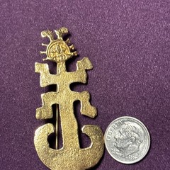 Signed MMA Tolima Figure Pre Columbian Brooch Pin