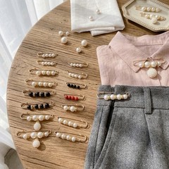 14Pcs Faux Pearl Safety Pins Set Decorative Brooches for Clothes Pants