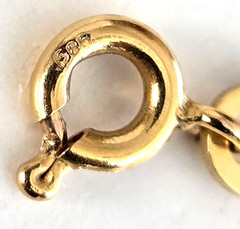 Vintage 14K 585 Uno A Erre w/ a Diamond Pendant Necklace 16″ 3.38gr C link Chain