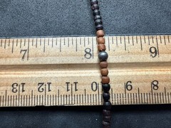 3.90g Vintage Sterling Silver 925 Spiral Pendant Beaded Necklace 15 in M