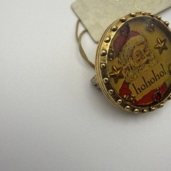 Vintage Rare Maximal Art Christmas Pin Santa Ho Ho Ho