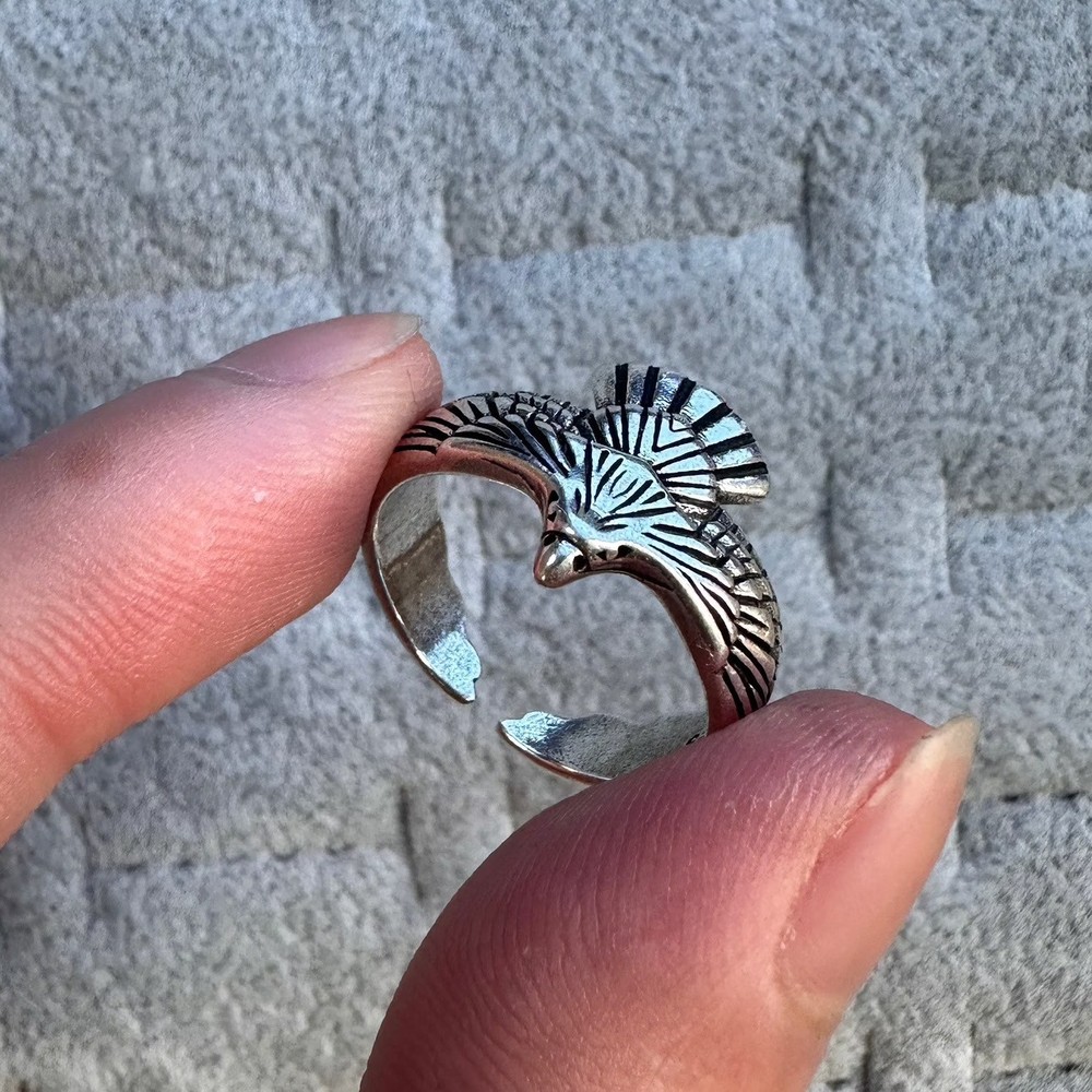 Vintage-style owl ring