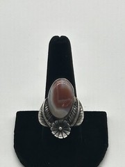 Unique Vintage Botswana Agate Sterling Ring
