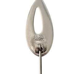 Vintage CNA .925 Sterling Silver Flower Textured Modern Tulip Brooch 2.5 In