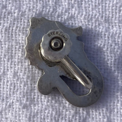 Vintage Sterling Silver Screw Back Charming Seahorse Earrings Marked 6 Grams