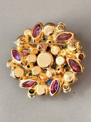 Vintage Verified JULIANA D&E Pastel Glass Beads Bracelet Brooch Earring Set