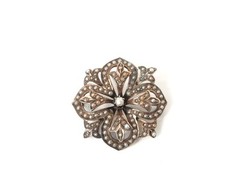 Antique 14kt Rose Gold Seed Pearl Pin/Pendant * GAL Appraisal Gift Box
