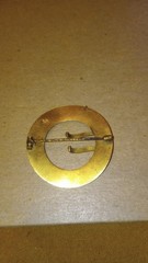 Antique AE & Co. (Bliss Bros?) Gold Tone Buckle Style Brooch 1 13/16″