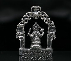 925 pure silver Lord Ganesha statue, figurine, puja article home temple art01