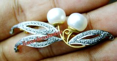 LATEST ANTIQUE ROSE CUT DIAMOND 0.66ct & SILVER 925 PEARL VINTAGE BROOCH JEWELRY