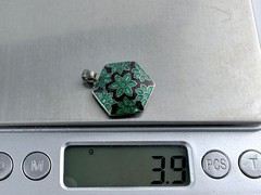 Vintage Indian Meenakari Reversible Enameled Floral Pendant 3g 24mm Length