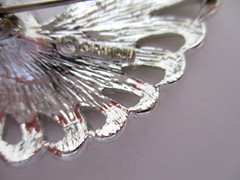Sarah Coventry Brooch & Earrings Set 1968 “Evening Splendor” Silver Tone
