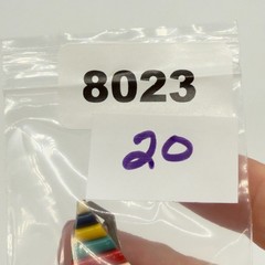 Vintage Dress Clip Multicolor Striped Triangle Acrylic Retro 2 Inches