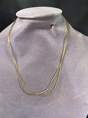 Pretty VINTAGE GOLD TONE SLIDE CHAIN ADJUSTABLE LENGTH Necklace