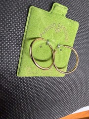Vintage Solid 14kt Gold Earwire Gold Filled Hoop Earrings 0.8g NOS