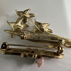 Vintage 12 Brooch Collection | Mix Lot Rhinestones Gold Silver Tone Floral