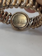 Daughters Of The American Revolution Expandable Sweetheart Bracelet Gold Tone