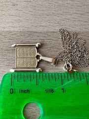 UNIQUE VINTAGE 14K TORAH 10 COMMANDMENTS MOSES PENDANT NECKLACE MADE IN ISRAEL