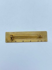 Vintage Revlon Pin Brooch Rectangle Black and Red Enamel Gold Tone
