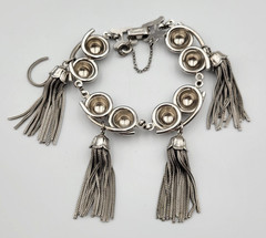 Vtg Barclay Tassel Rope Chain Lariat Style Necklace Bracelet Jewelry Set READ