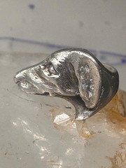 Dachshund ring size 5.25 mini dachshund dog head band sterling silver women gir
