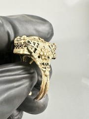 Antique Brass Detailed Open Work Filigree Techniques Adjustable Ring