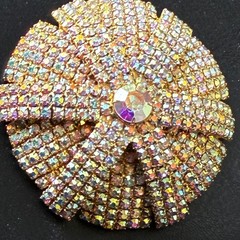 Vintage AB Crystal Brooch Pin Brooch
