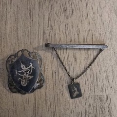 VINTAGE LOT OF STERLING SILVER SIAM JEWELRY PIECES/ 7 TOTAL