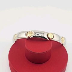 Vtg TJ Bracelet Love Hardware 2-tone John Medeiros Fashion Tahoe Jewelry