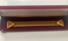Camrose & Kross Jackie Kennedy Multicolor Stone Thick Gold Link Bracelet