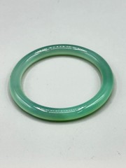 Vintage Green Glass Bangle Bracelet Small 2.25″ Opening Diameter