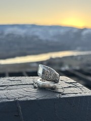 Floral/geometric Sterling Silver Spoon Rings! Made To Order, Sizes 5-12 Avail.