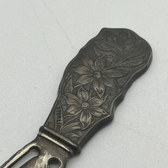 Sterling Silver 925 Bookmark Flower Floral Marker Page Book Mark Letter Opener