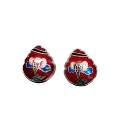 Vintage Cloisonne Earrings & Pendant Lot of 5 Rare SEE DESCRIPTION