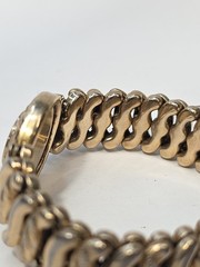 Daughters Of The American Revolution Expandable Sweetheart Bracelet Gold Tone