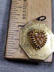 Vintage House of Borvani Charm HOBCO You are Always In My Heart Pearls Charm A96