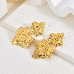 Waterproof Durable Lightweight Anti‑Oxidation Sunflower Stainless Steel Earrings