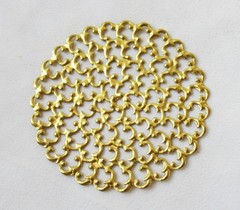 30pcs Round Brass Filigree Stamping 48mm DIY Craft Findings Wholesale Supplies