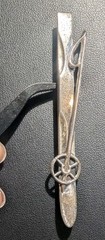 Vintage Beau Sterling Ski & Pole Pin Brooch Skier Gift Winter Sports Beaucraft