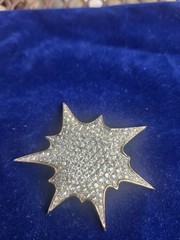 Vintage Jomaz Pavé Rhinestone Supernova Starburst Brooch Pin