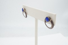 Vintage Sterling Silver 925 Lapis Lazuli Earrings